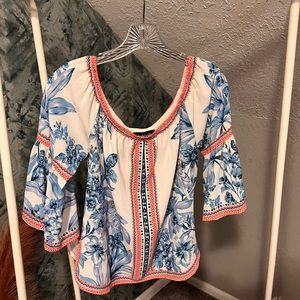 Fabrik off the shoulder floral blouse
